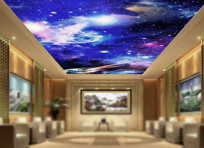 無(wú)錫某公司VIP接待室星空軟膜天花吊頂方案